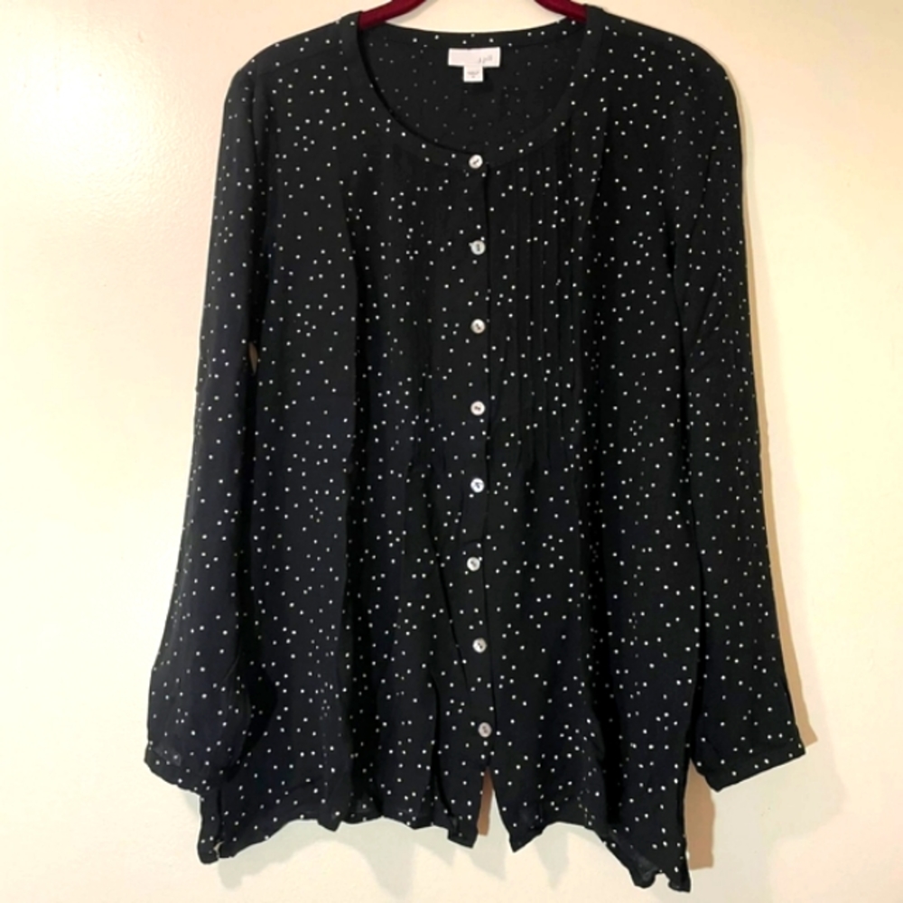 J-Jill Shirt Color Black Size M